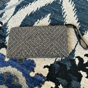 Silver beaded wristlet
